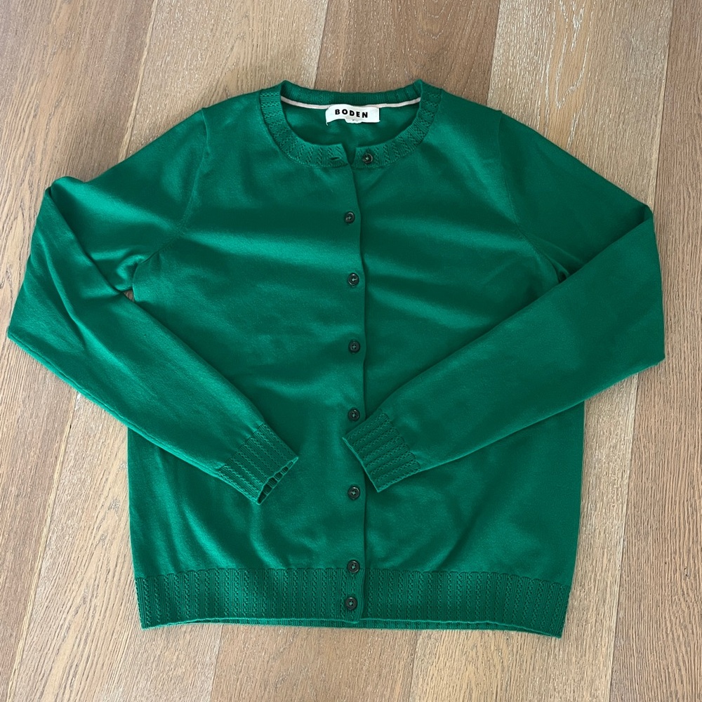 Boden Emerald Knit Cardigan size S NWOT - Picture 3 of 10